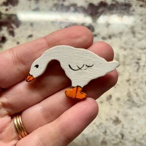 Handcrafted Wooden Goose Magnet